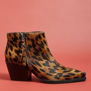 Anthropologie Sam Edelman Walden Half Hair Leopard Booties 8